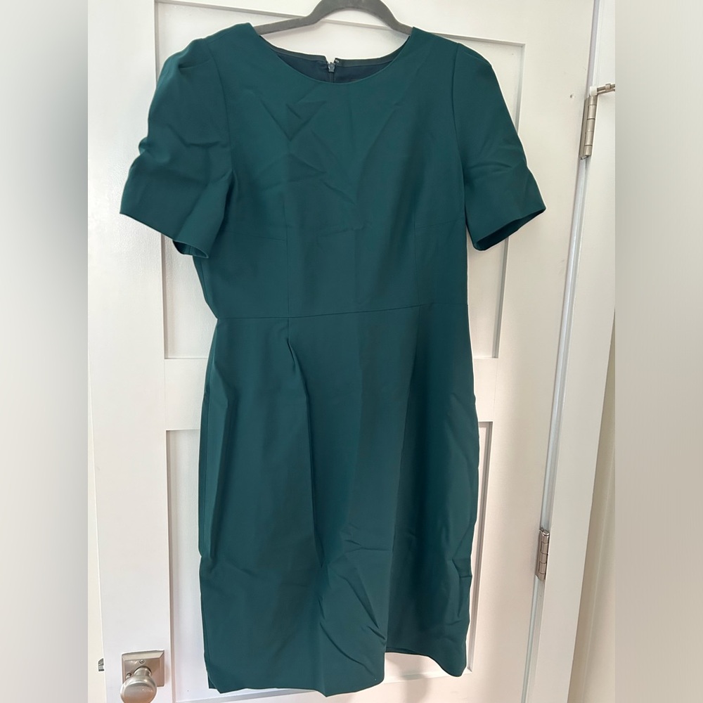 J Crew green shift dress.